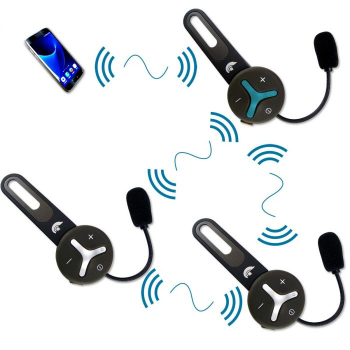 Bluetooth Intercom Buddy Chat Trio - 3 Headsets für 3 Teilnehmer - Kaufen in Österreich